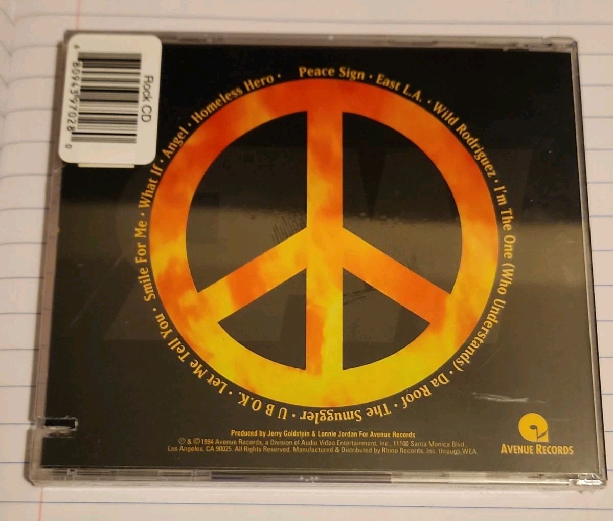 War - Self-Titled - Peace Sign (CD, 1994, Avenue Records) Funk Soul New Sealed