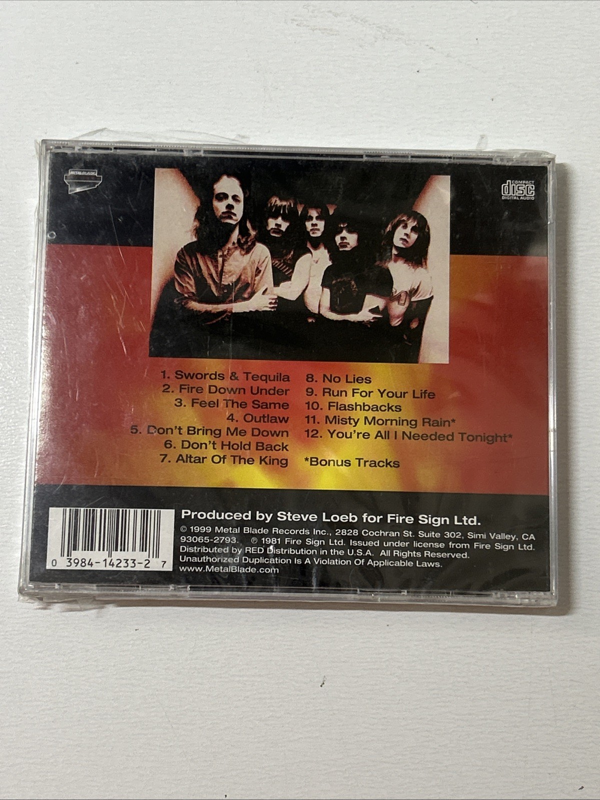 SEALED Riot Fire Down Under CD Metal Blade Records 1999 + 2 Bonus Tracks
