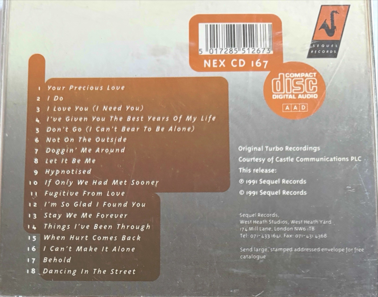 LINDA JONES - Your Precious Love CD 1991 Sequel Exc Cond!