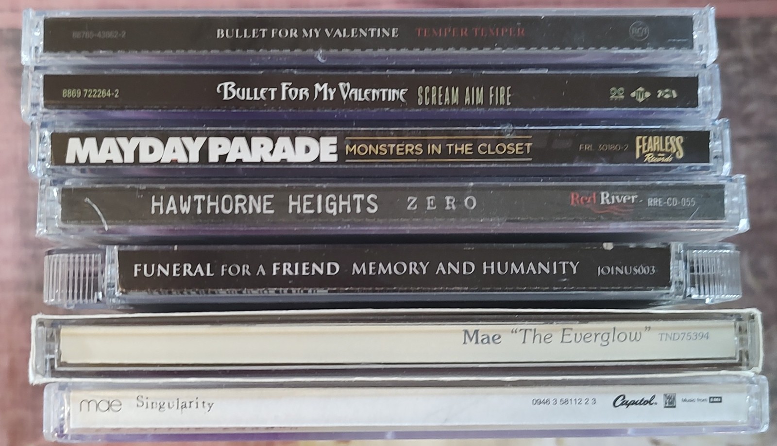 7 MINT CD LOT - BULLET FOR MY VALENTINE/MAYDAY PARADE/HAWTHORNE HEIGHTS/FFaF/MAE