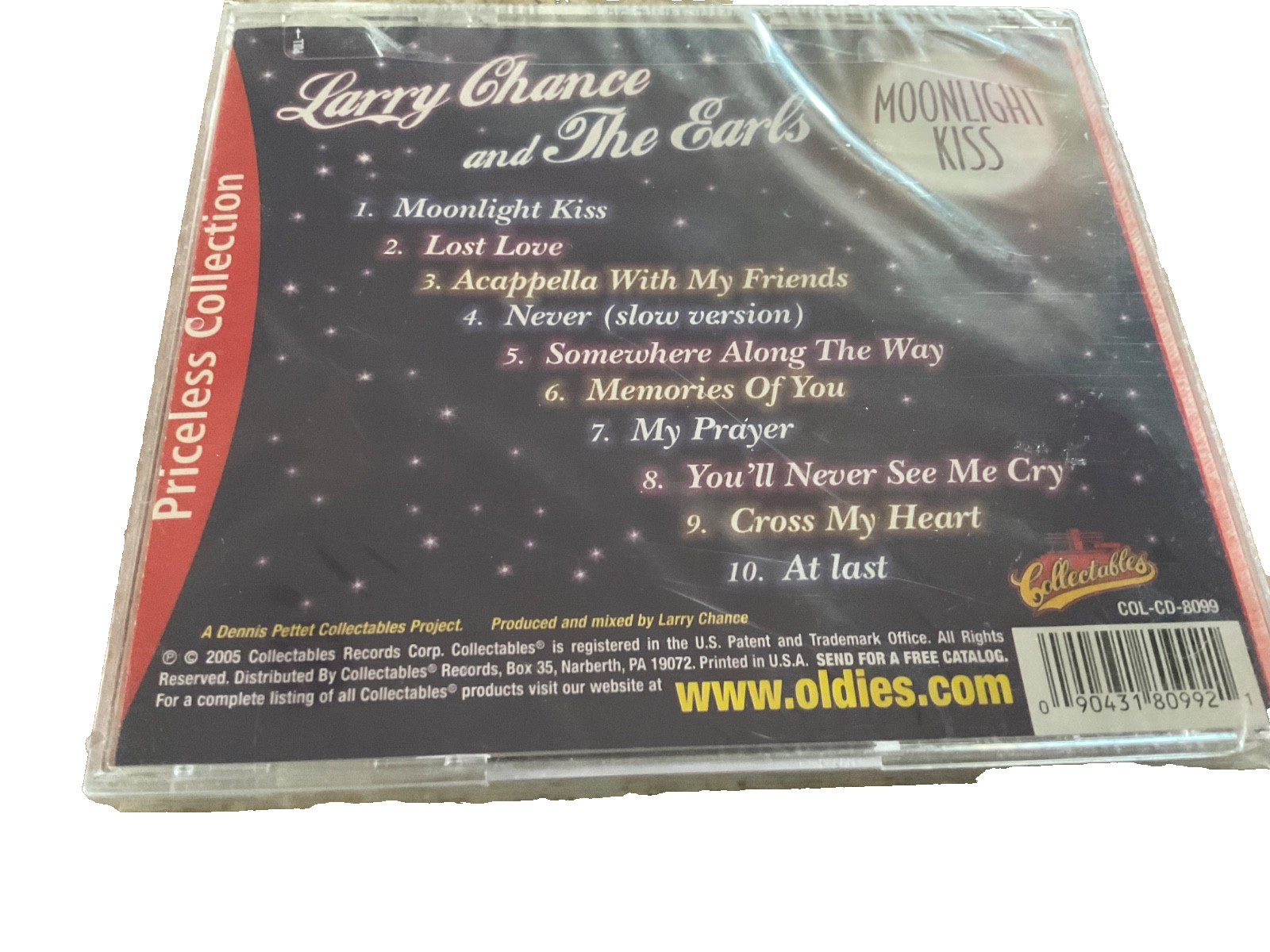 MOONLIGHT KISS WITH LARRY CHANCE AND THE EARLS, MUSIC CD