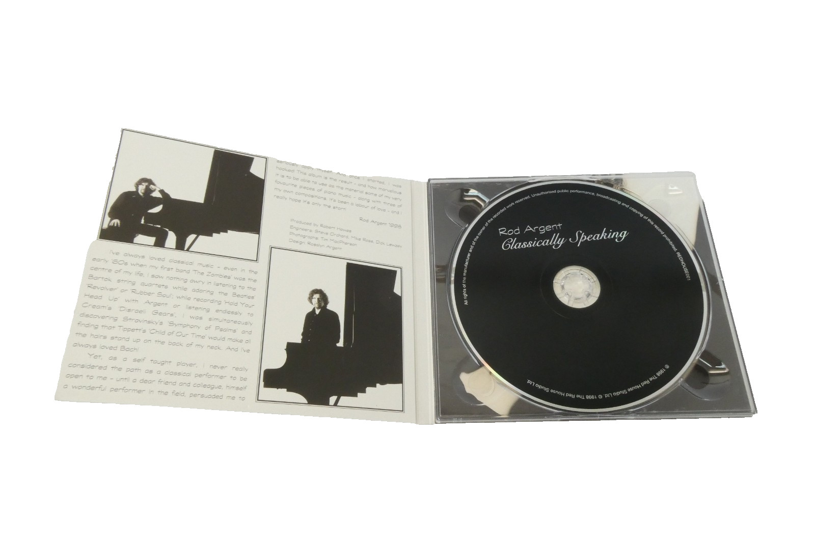 Rod Argent Classically Speaking CD 1998 Piano Classical Red House Studio