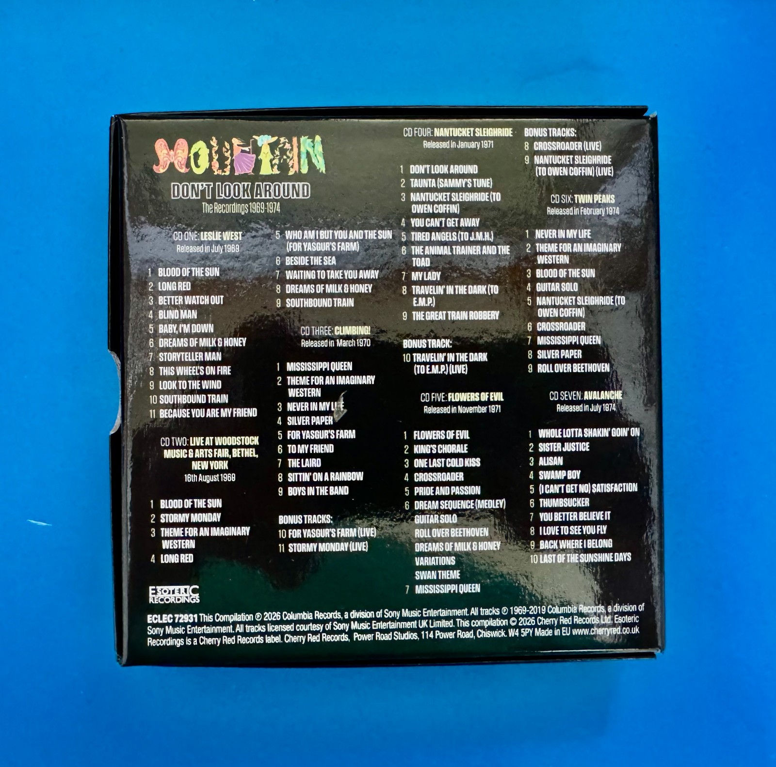 MOUNTAIN - DON'T LOOK AROUND: RECORDINGS 69-74 (7CD 2026) **Like New**