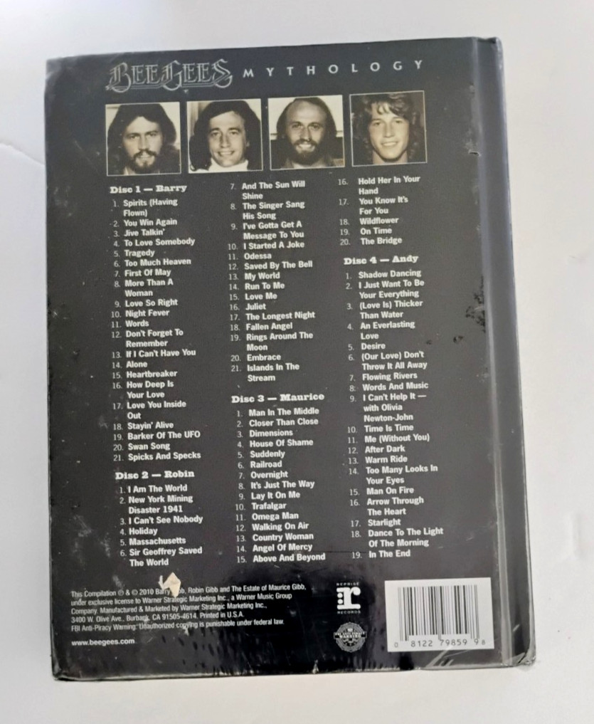 Bee Gees "Mythology" Brand New 2010 50th Anniversary 4 CD Box Set! Still Sealed!