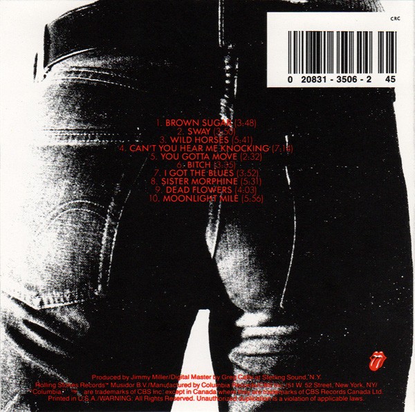 The Rolling Stones - Sticky Fingers (CD) (Near Mint (NM or M-)) - 4198410501