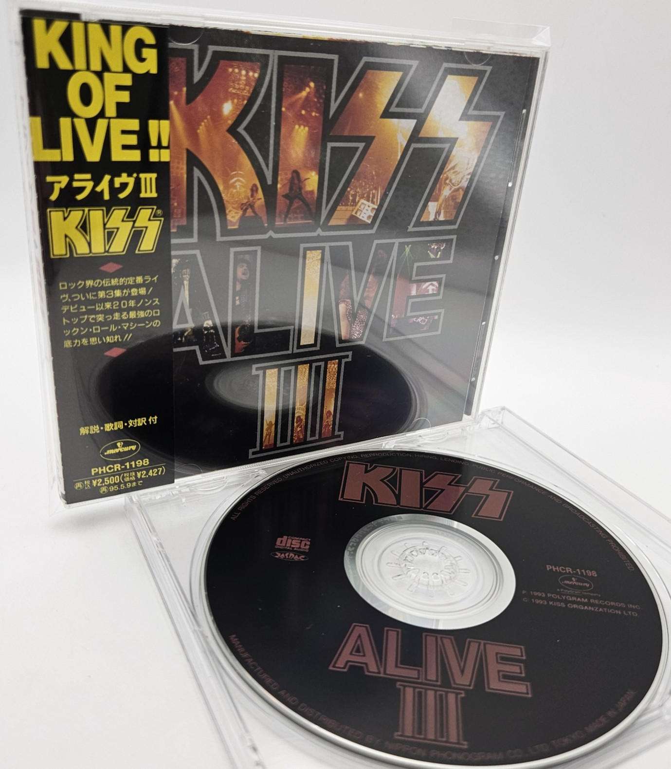 KISS Alive III JAPAN Original 1st Press CD PHCR-1198 w/OBI Extratrack 17trk 1993