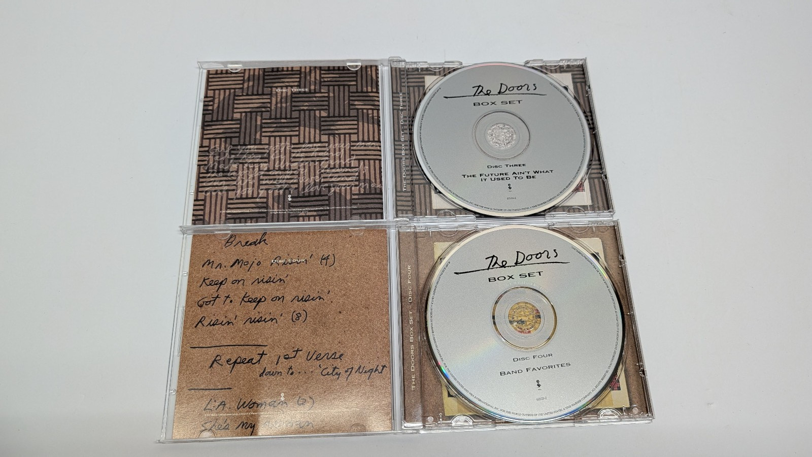 THE DOORS Box Set (4) CD Set + Insert Book & Box All Original 1997