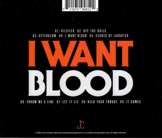 Jerry Cantrell ‎– I Want Blood CD - 2024 - mint