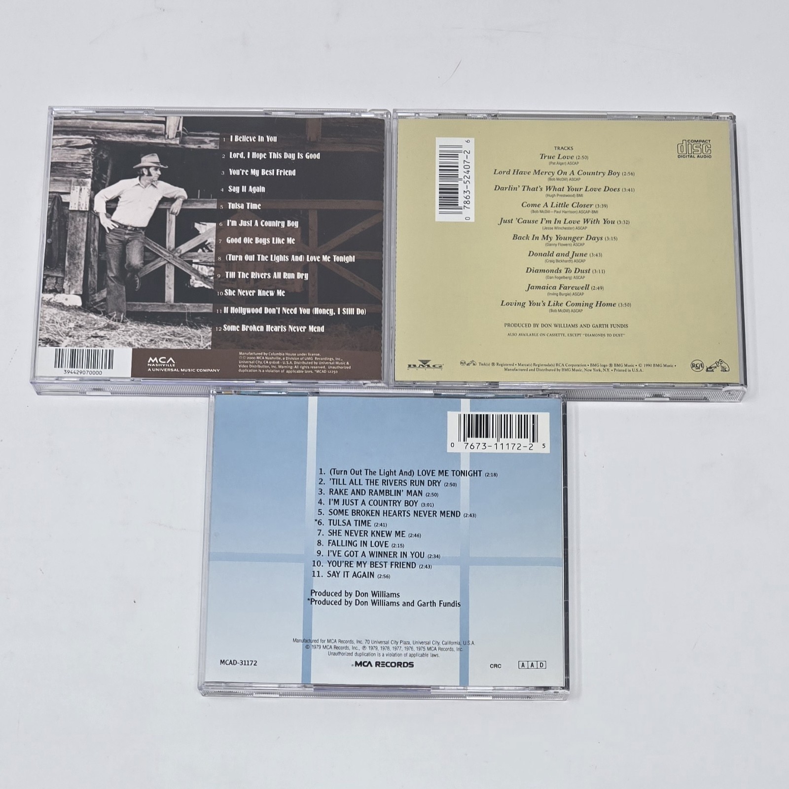 Lot of 3 Don Williams CDs Greatest Hits True Love Country Classic Collection