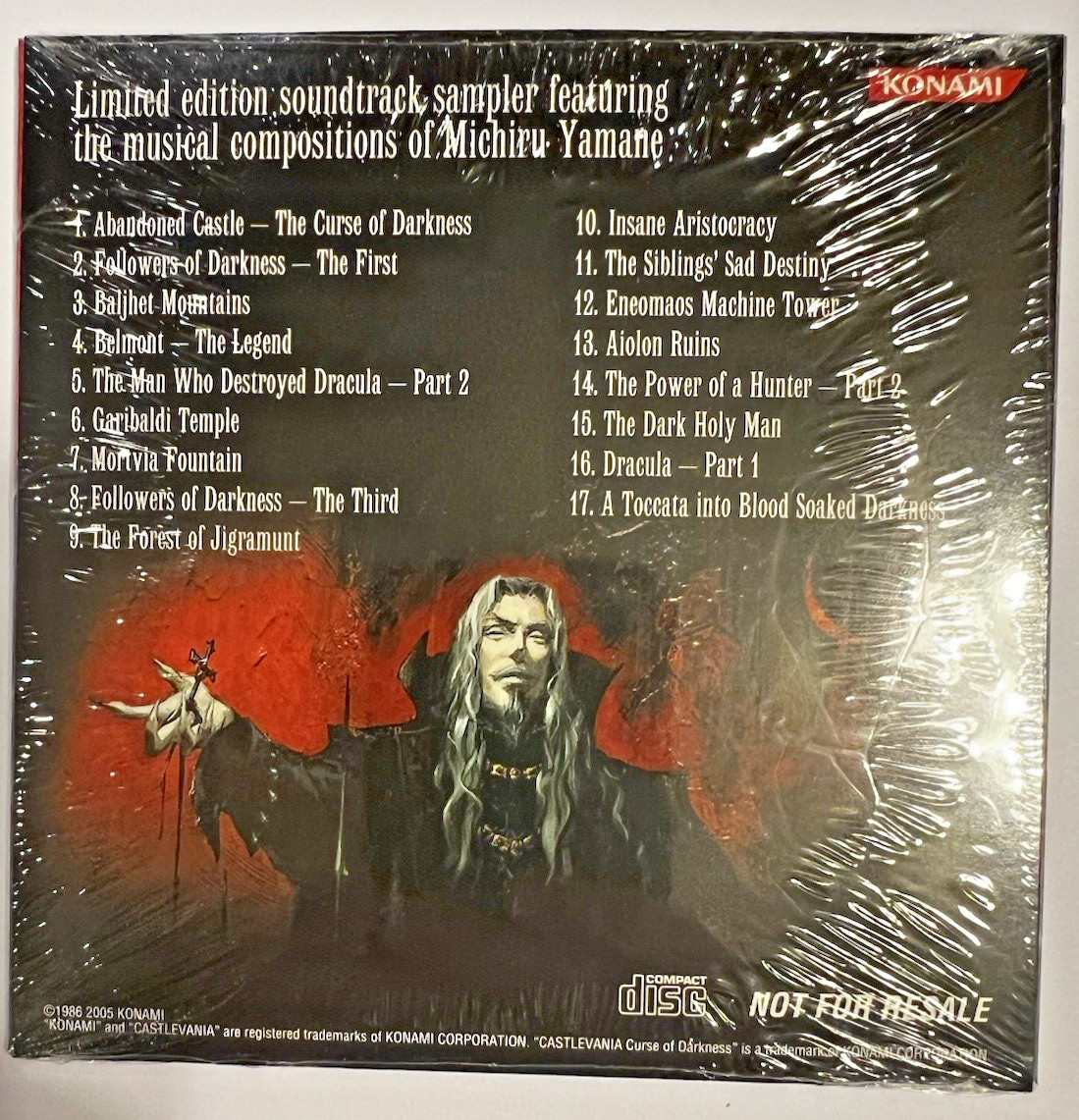 NEW/SEALED Castlevania Curse of Darkness Limited Edition Soundtrack Sampler CD