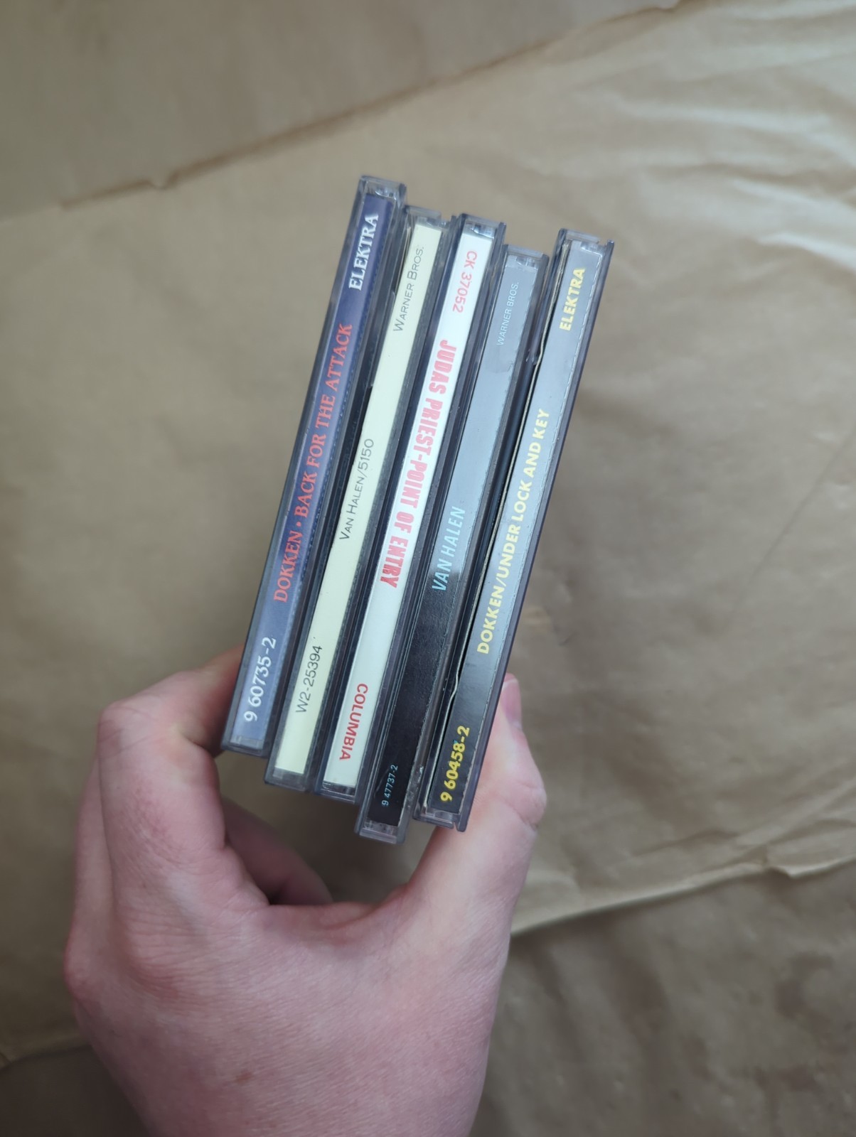 5 CD Lot Van Halen Judas Priest Dokken Hard Rock Heavy Metal 80s Glam Hair