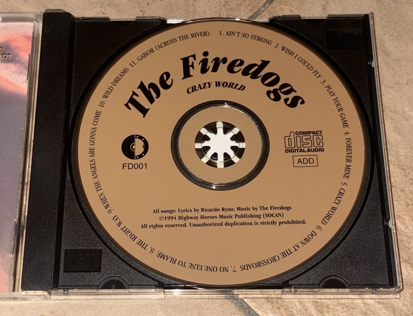 The Firedogs - Crazy World CD 1994 Canada Indie Hard Rock Private Release