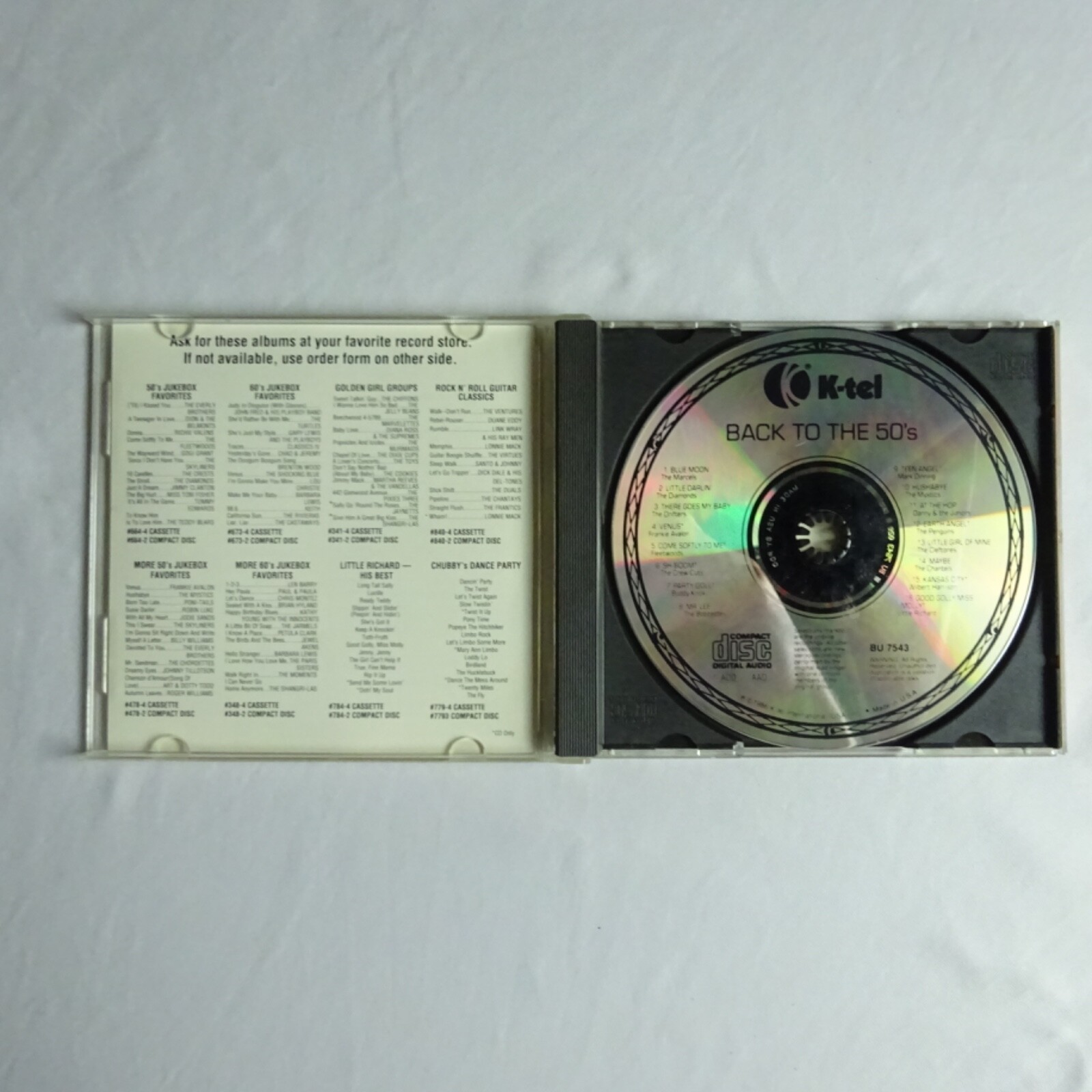 K-Tel Back to the 50's / Various Artists CD