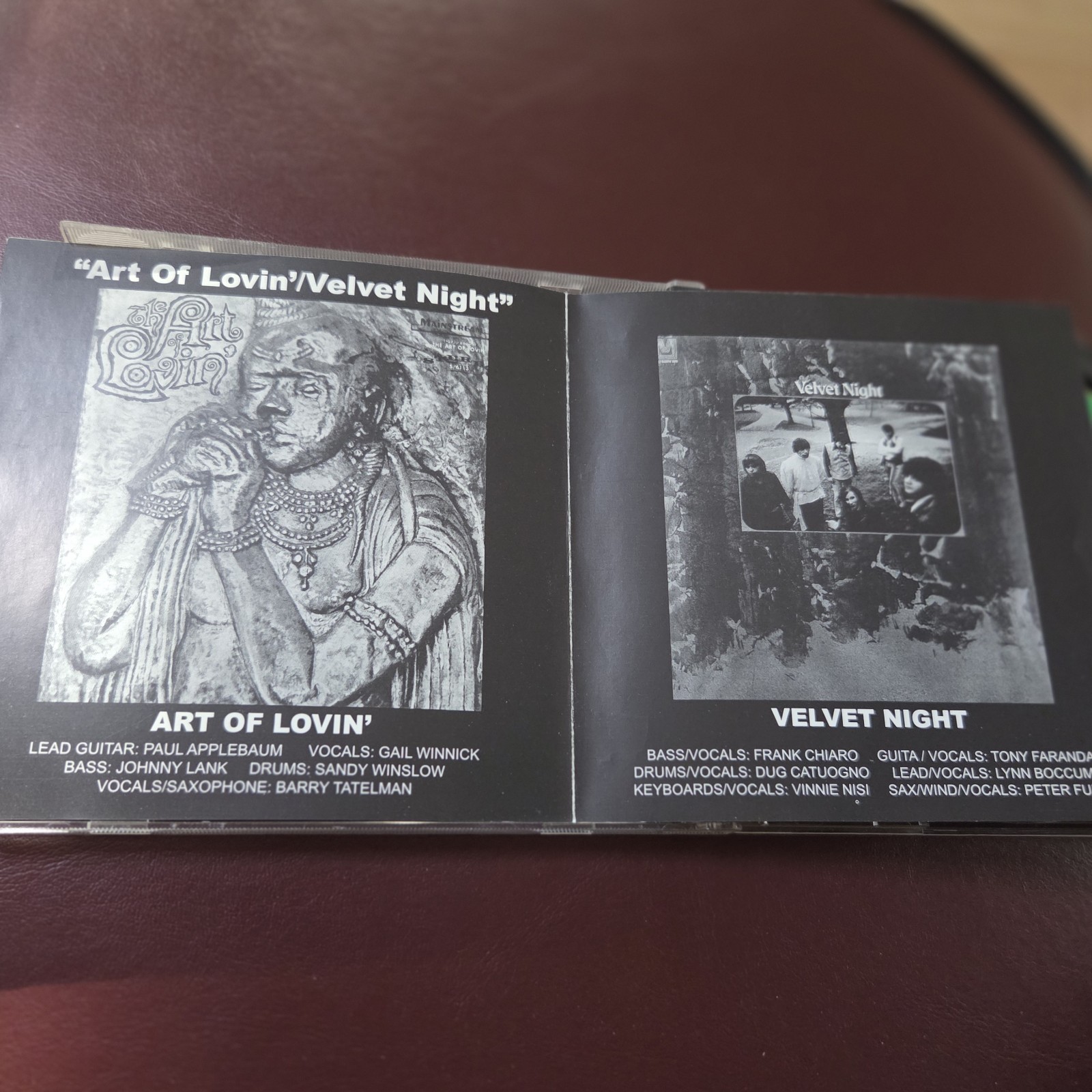 2on1 CD: ART OF LOVIN and VELVET NIGHT pop, folk, psych rock