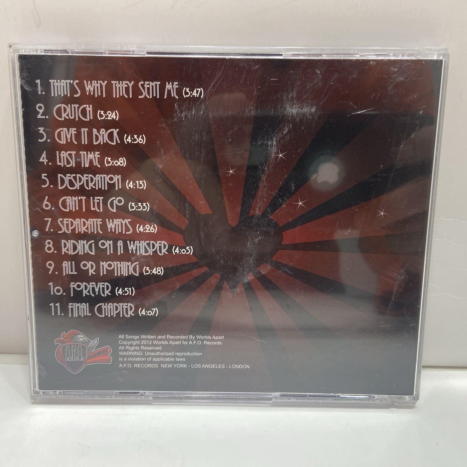 Separate Ways - Worlds Apart-- RARE MUSIC CD Tested 🔥