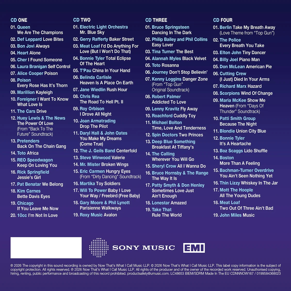 Various Artists NOW That's What I Call Soft Rock & Power Pop Anthems (CD 2026)