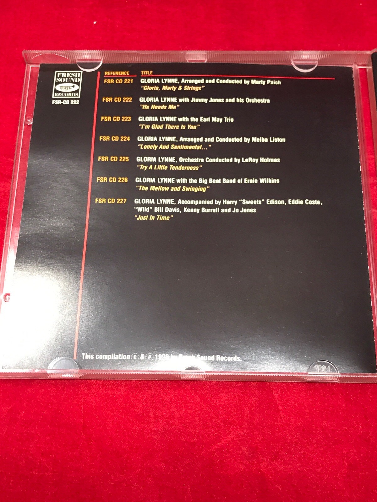 Gloria Lynne & Jimmy Jones Orchestra - He Needs Me CD New York City 1961 STEREO