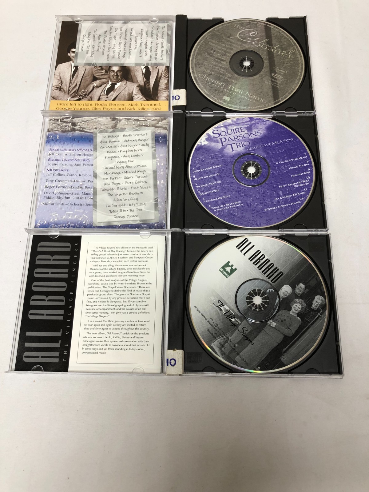 Southern Gospel CD Lot-Cathedral Quartet-The Gaithers-The Goodmans-Squire Parson