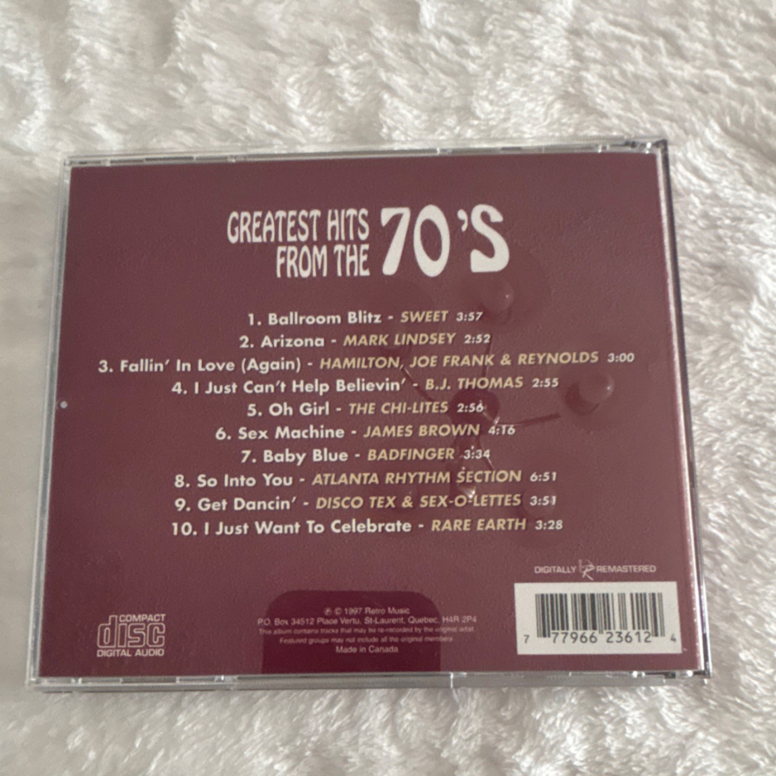 Greatest Hits from the 70's CD Sweet Mark Lindsay Rock Soul Retro Music Jewel C…
