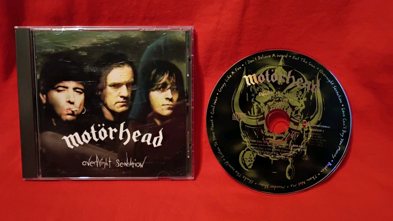 Vintage Motorhead CD Overnight Sensation 1996 Good Used Condition
