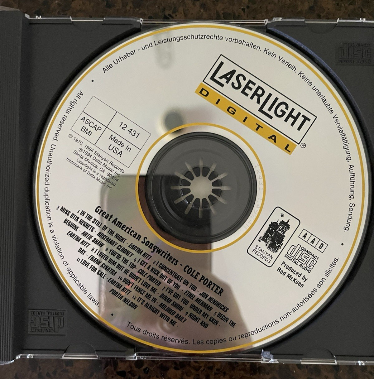 LOT of 5 Music CDs - Great American Songwriters - Berlin, Gershwin, Mercer, ....