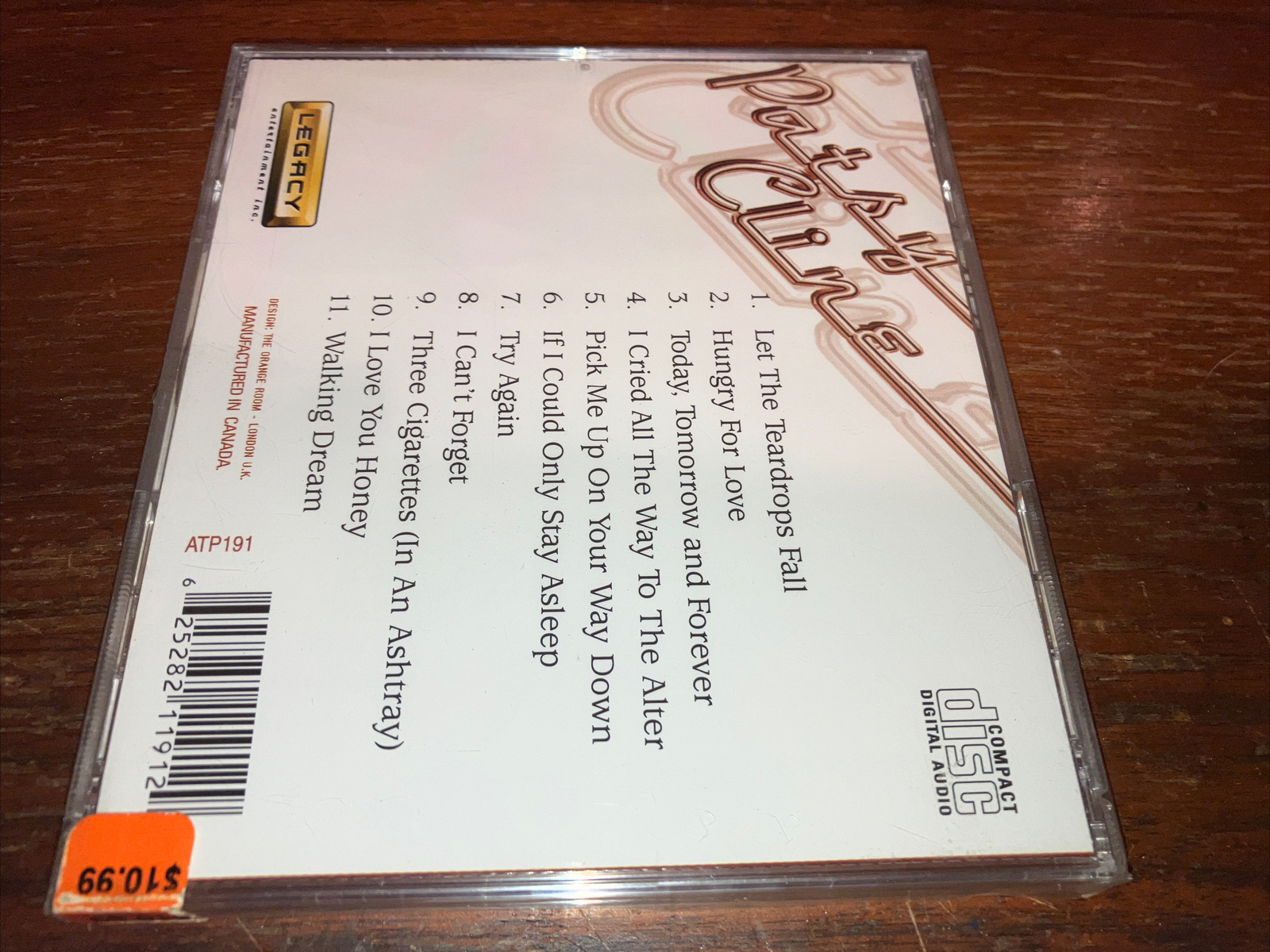 PATSY CLINE - CD - Legacy Recordings - New Sealed - Country Classics - 11 Track
