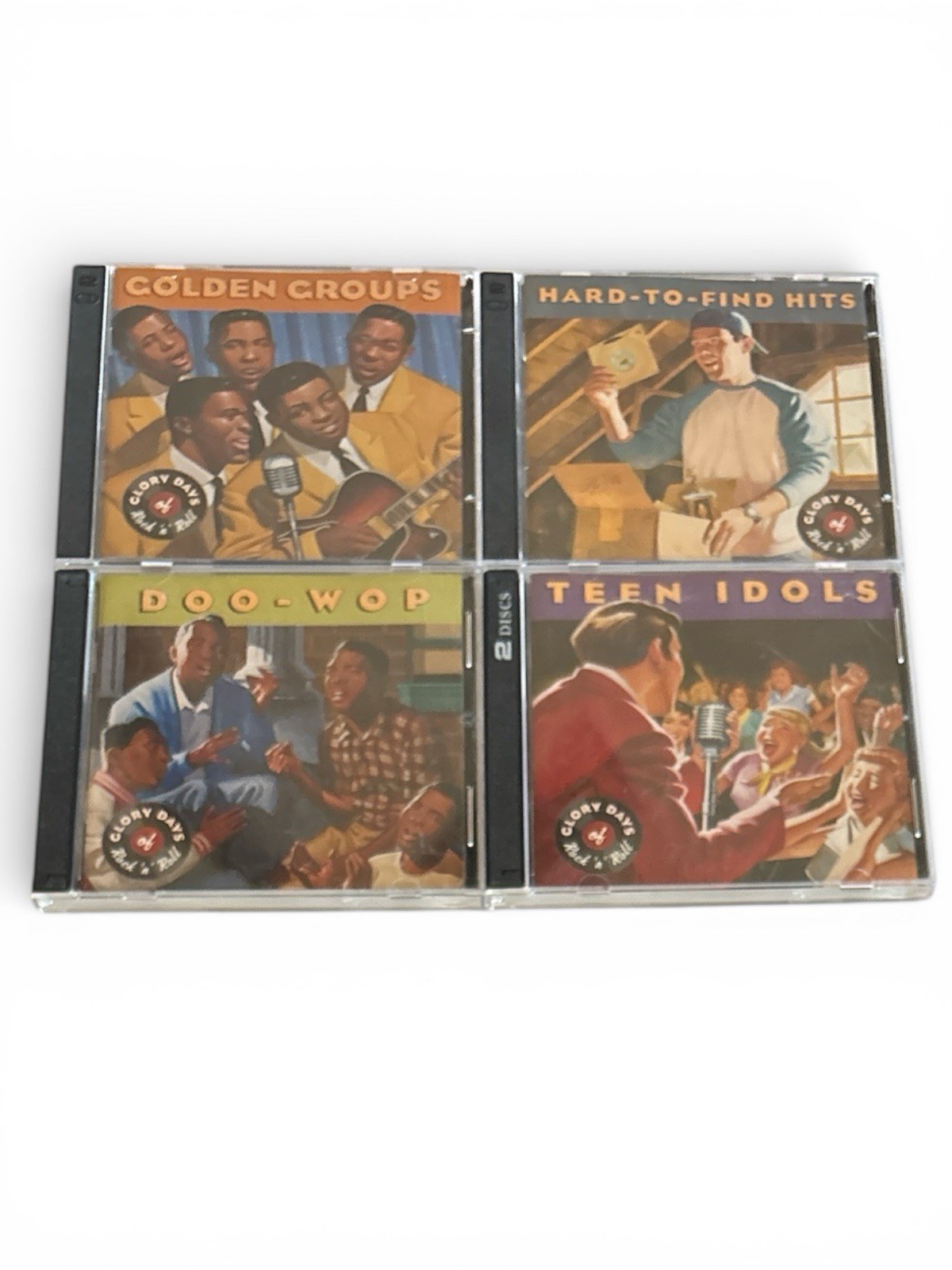 Lot 4 Glory Days of Rock n Roll Time Life CD Set; Doo-Wop/Teen Idols/Golden/Hard