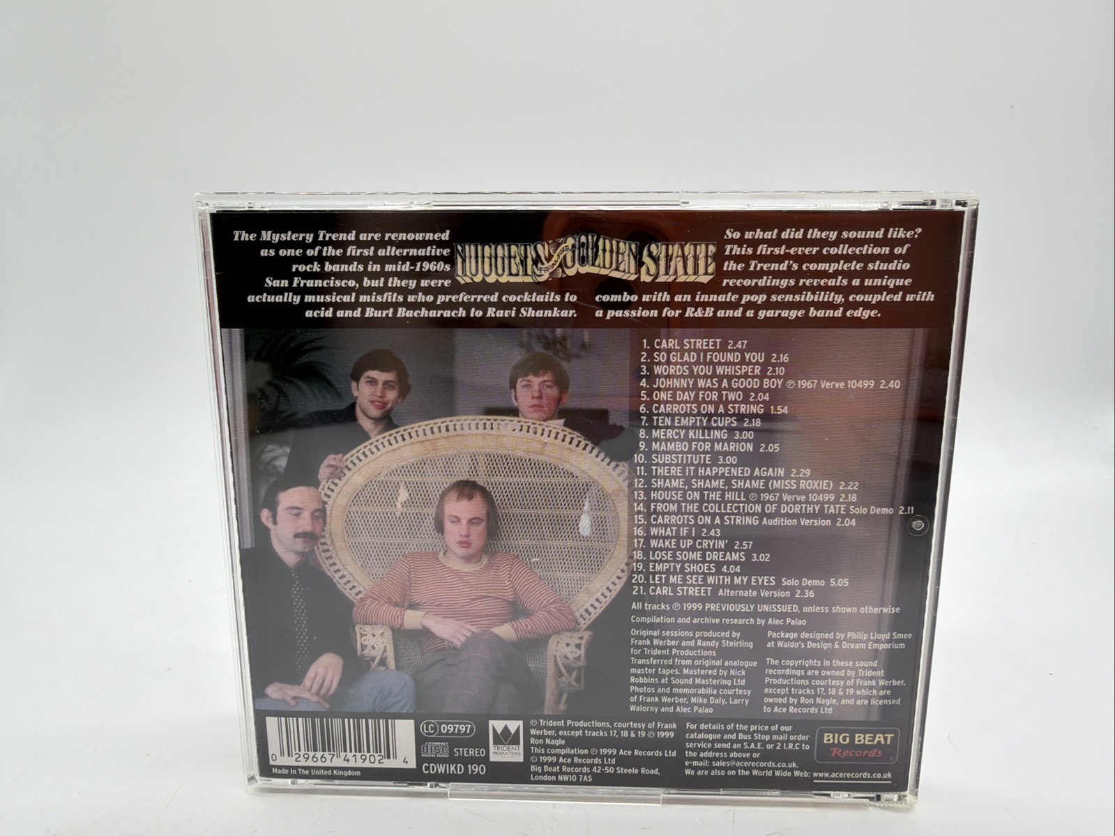 The Mystery Trend / So Glad I Found You - CD ALBUM UK 1999 Rare Garage Rock