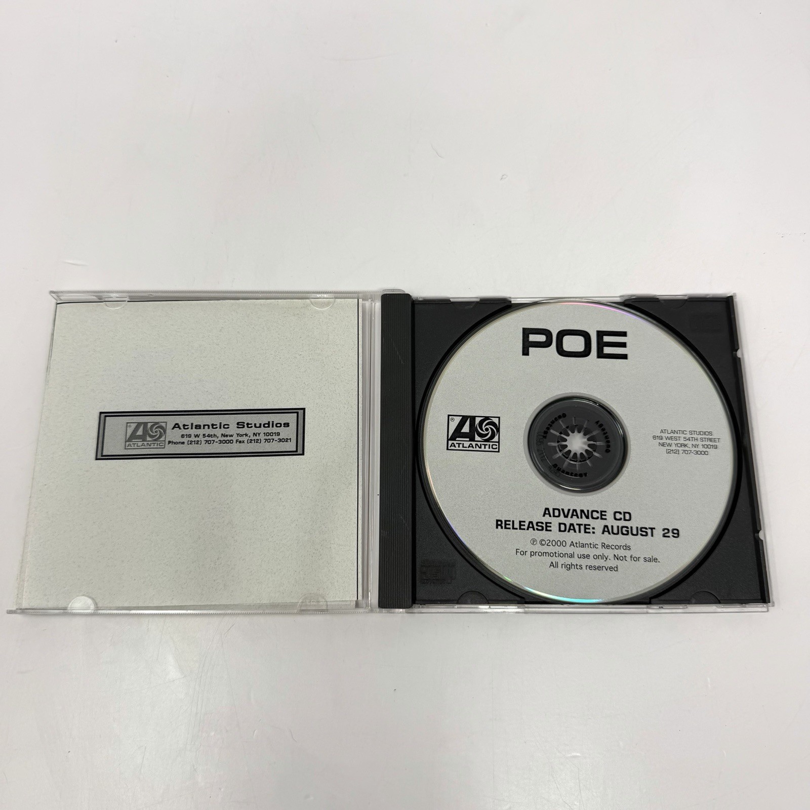 Poe Advanced Cd Promotional Unreleased 2000 Atlantic Records Rare Downtempo