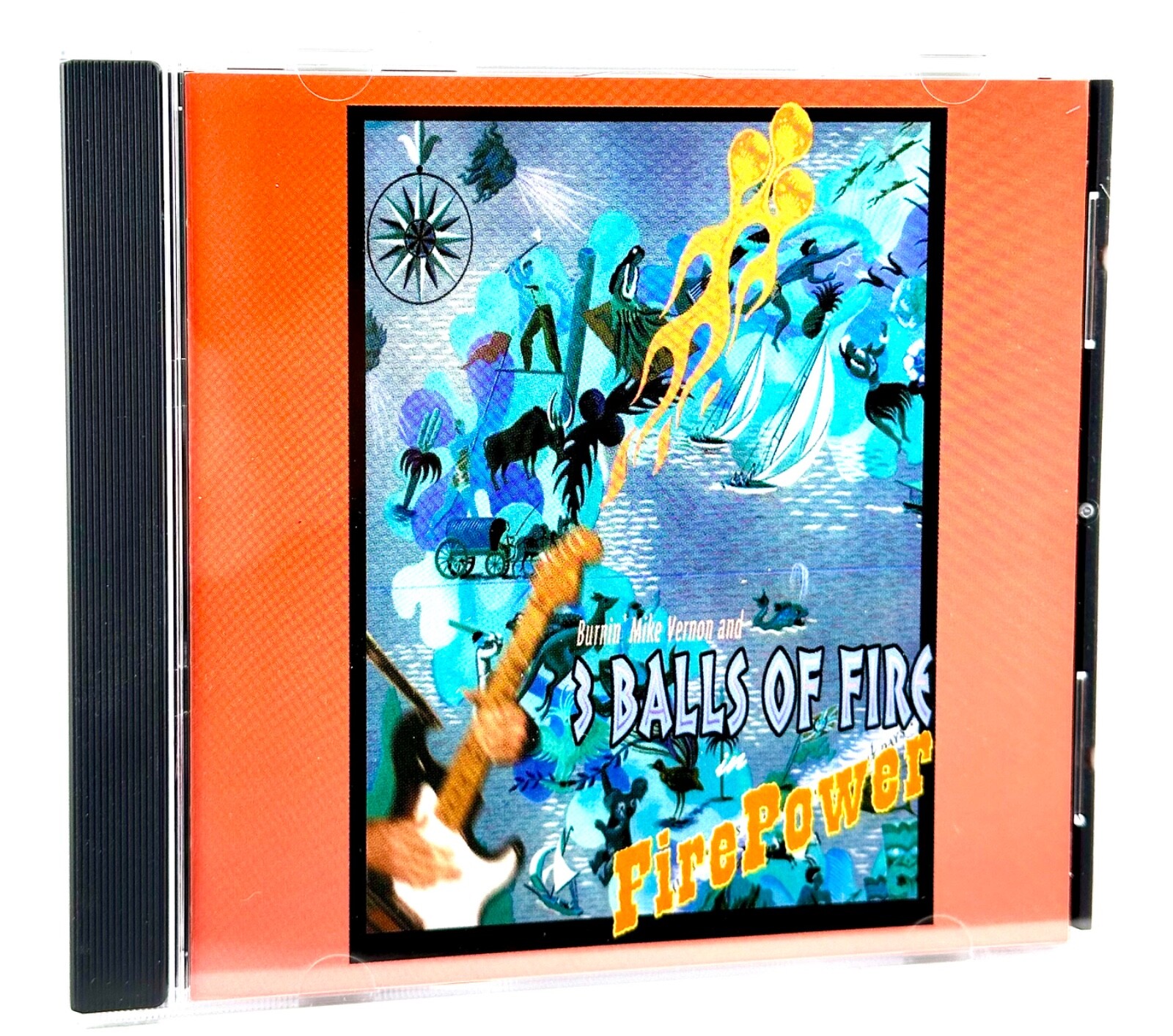 3 Balls of Fire - Firepower (CD, 2002, Deep Eddy Records) Modern Surf