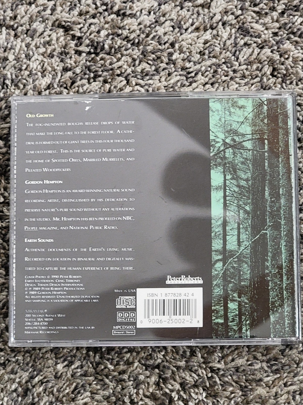 Gordon Hempton Old Growth Earth Sounds CD Music Peter Roberts