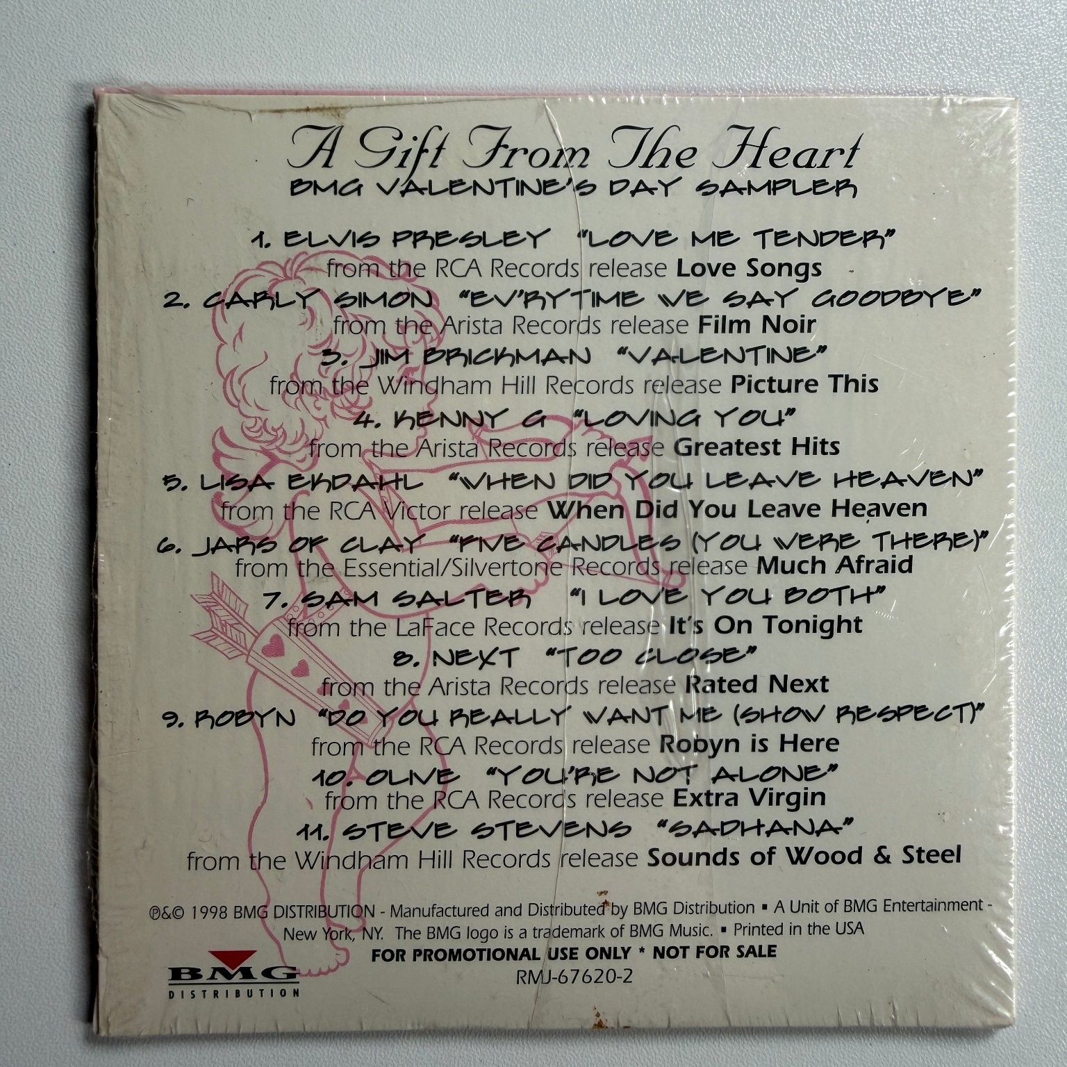 BMG A Gift From The Heart Valentine's Day Sampler CD 1998 Promo Pop R&B