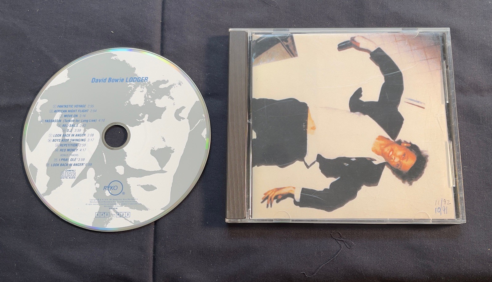 DAVID BOWIE ‘LODGER’ 1991 RYKODISC CD--BONUS TRACKS—EARLY PRESSING