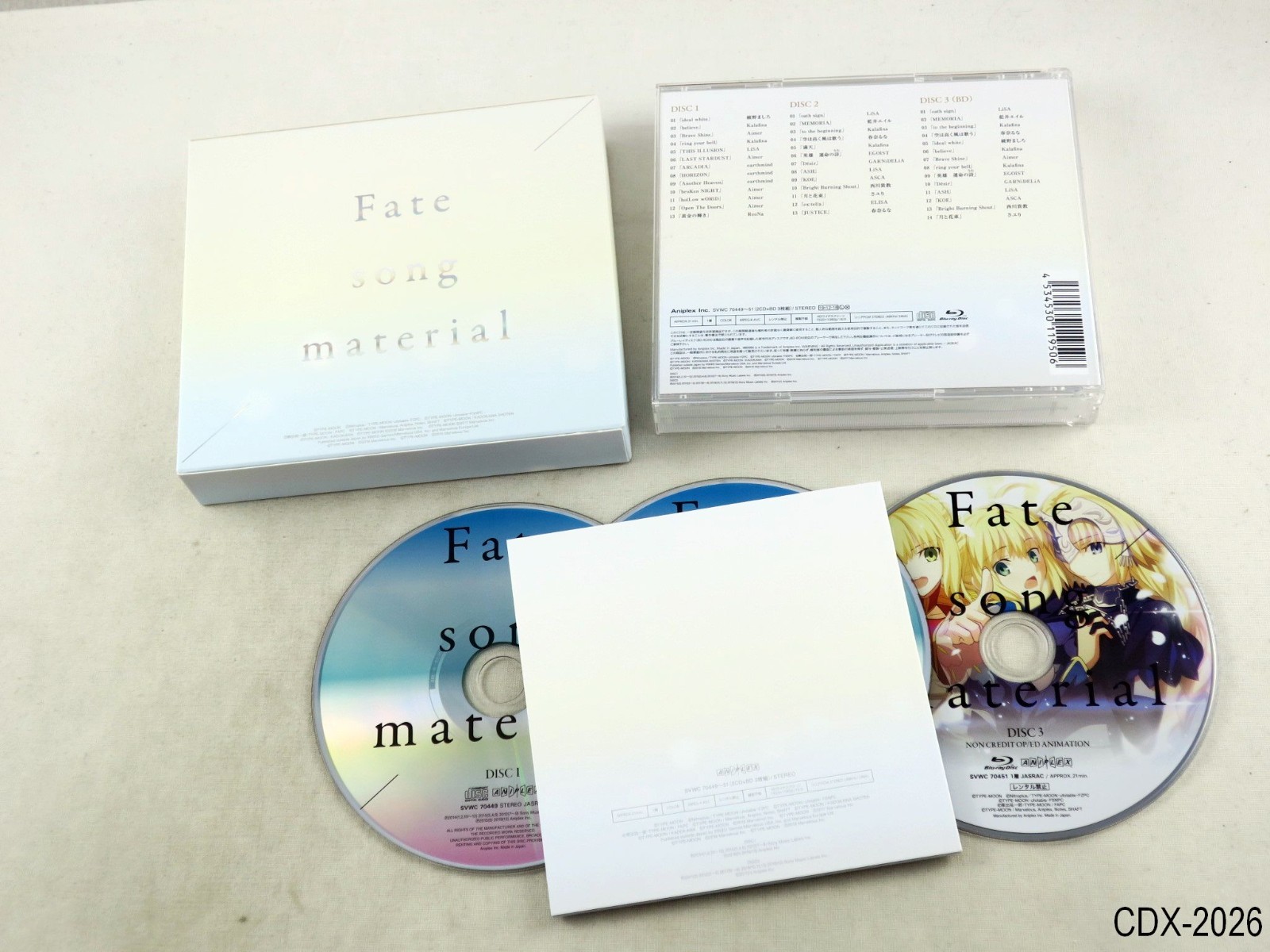 Fate song material 2 CD + Blu-ray Limited Edition Set 2019 stay night TYPE-MOON