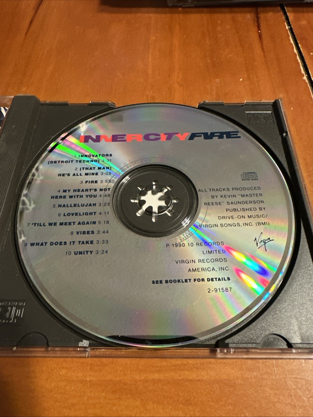Fire by Inner City (CD, Promo, 1990, Virgin Records America, Inc.)