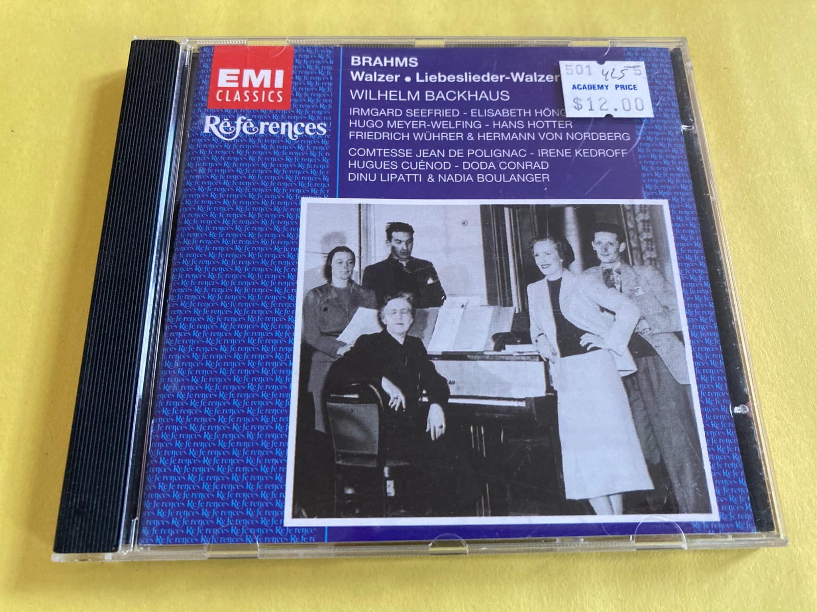 Brahms: Walzer & Liebeslieder-Walzer / Backhaus / Lipatti / Boulanger (CD, 1997)