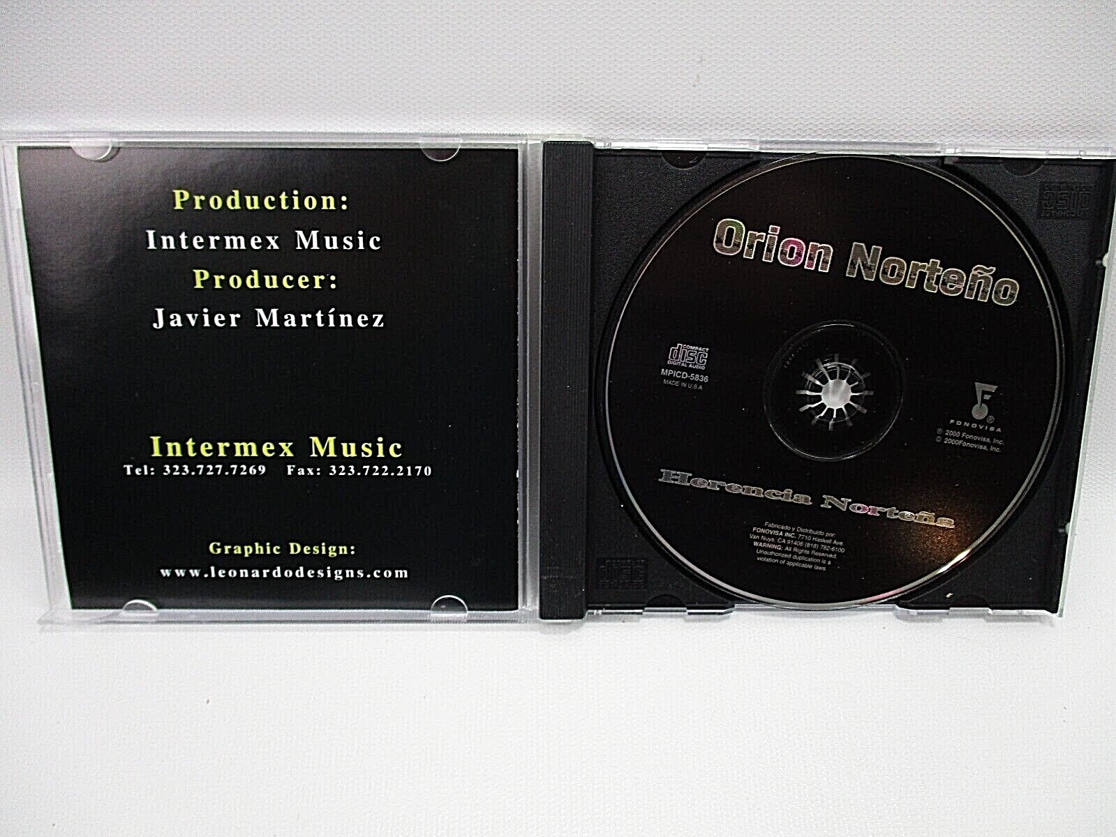 Orion Norteno: Herencia Norteña 2000 CD Latin FREE SHIPPING