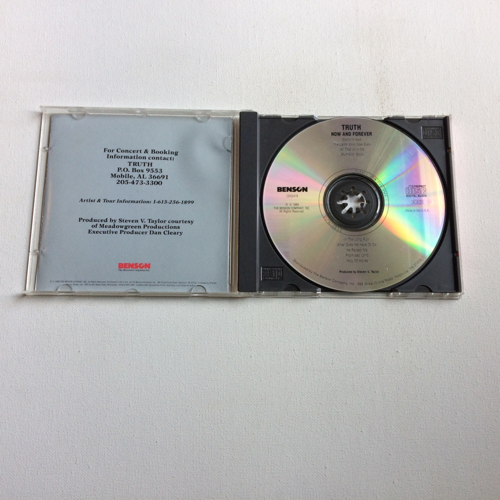 Truth Now And Forever CD RARE Soft Rock Ballad CCM AOR '89 Benson CD02478
