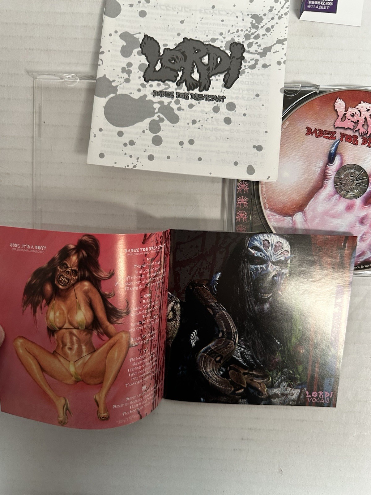 Lordi - Babez for Breakfast - CD Japan W/OBI (EX) 2010 SICP-2887 “RARE” OOP