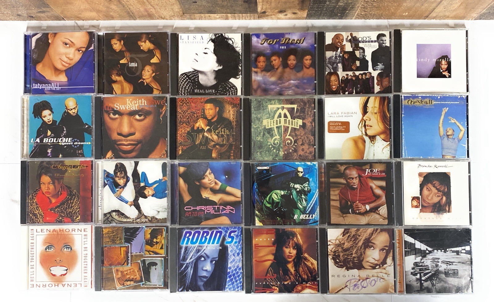 Soul R&B Funk CD Lot of 24 - R. Kelly, Tamia, Keith Sweat ..... all pictured