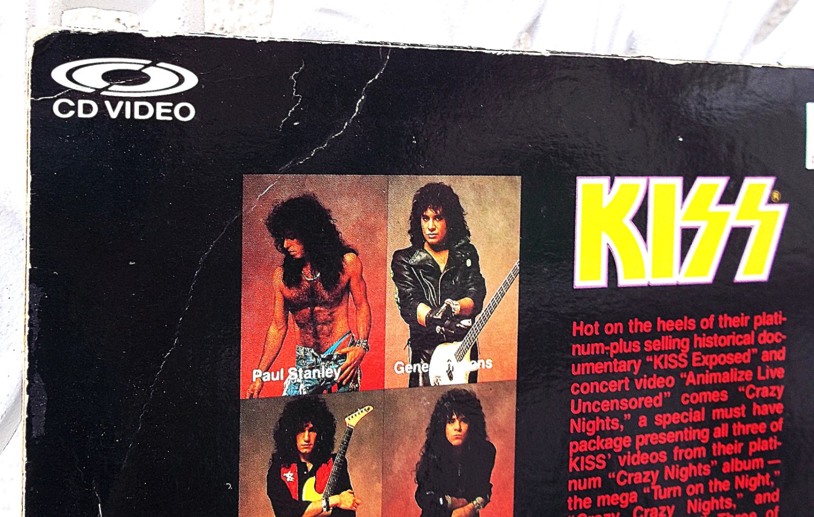 Vintage Kiss Crazy Nights Rare Video CD CDV Polygram 1988 Band Collection 8 Inch