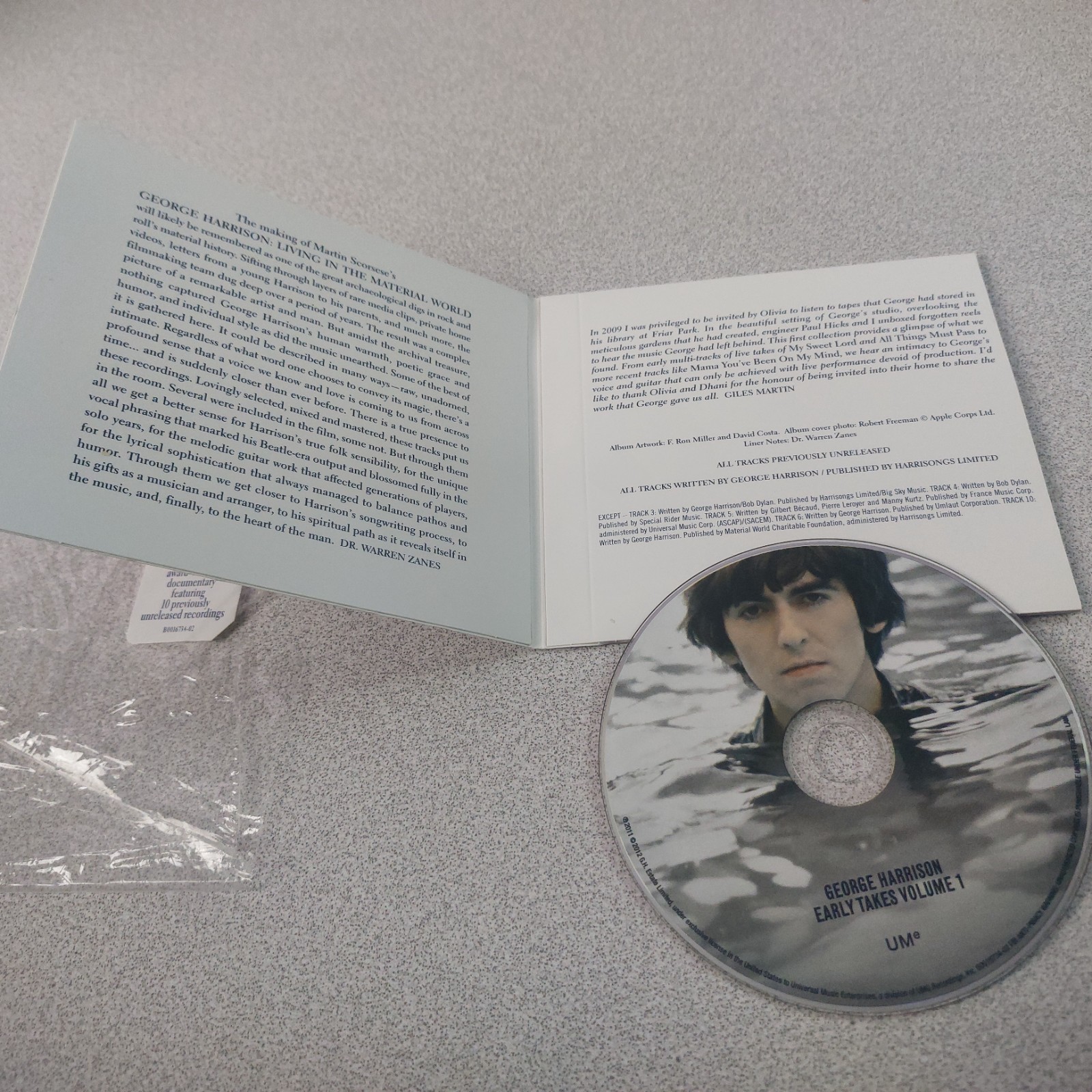 CD George Harrison Early Takes Vol 1 Prev Unrlsd 2012 EU B001673402 UMe LN READ