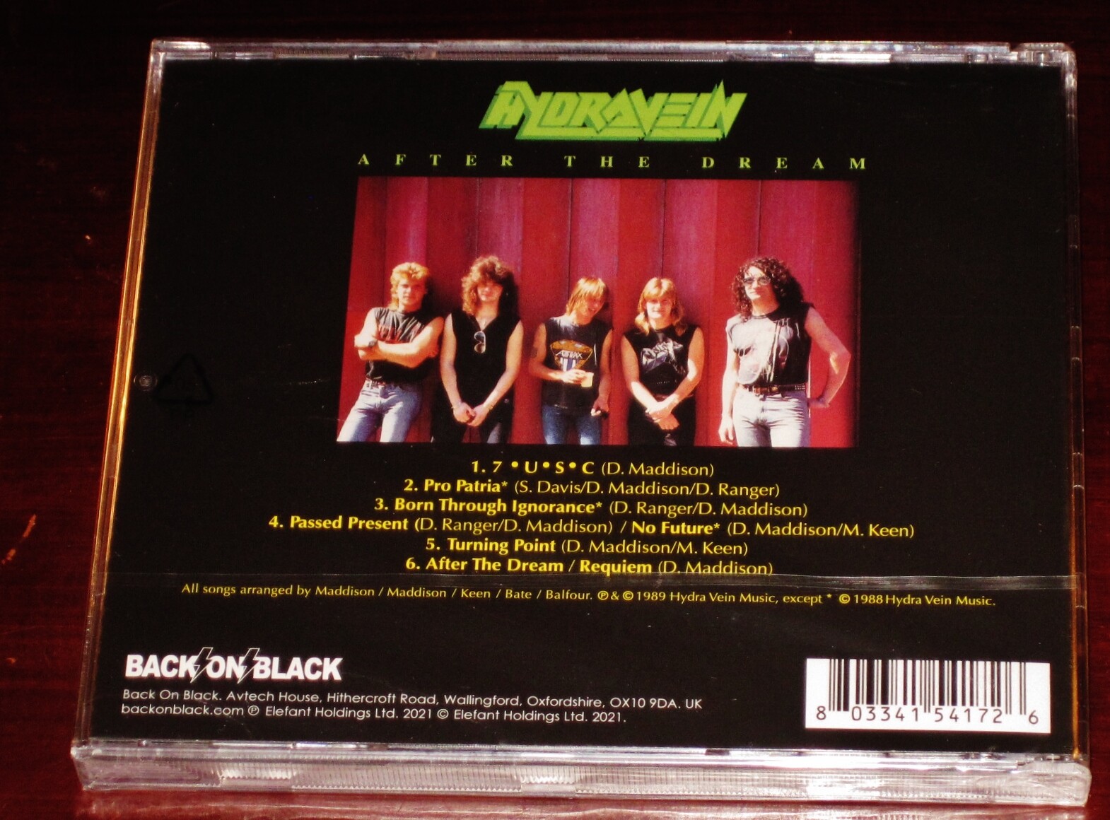 Hydra Vein: After The Dream CD 2021 Reissue Back On Black EU BOBV889CD NEW