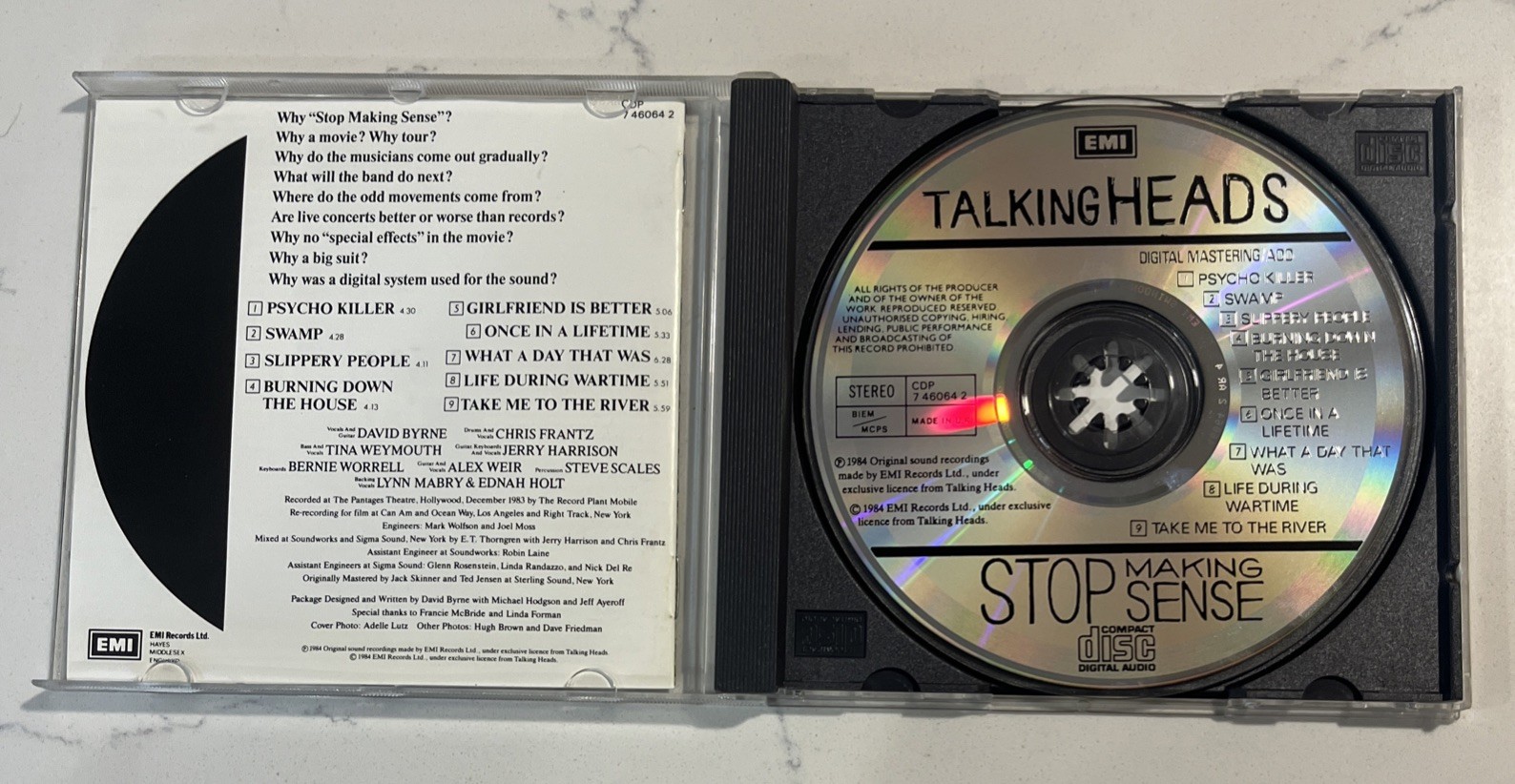Talking Heads - Stop Making Sense. CD