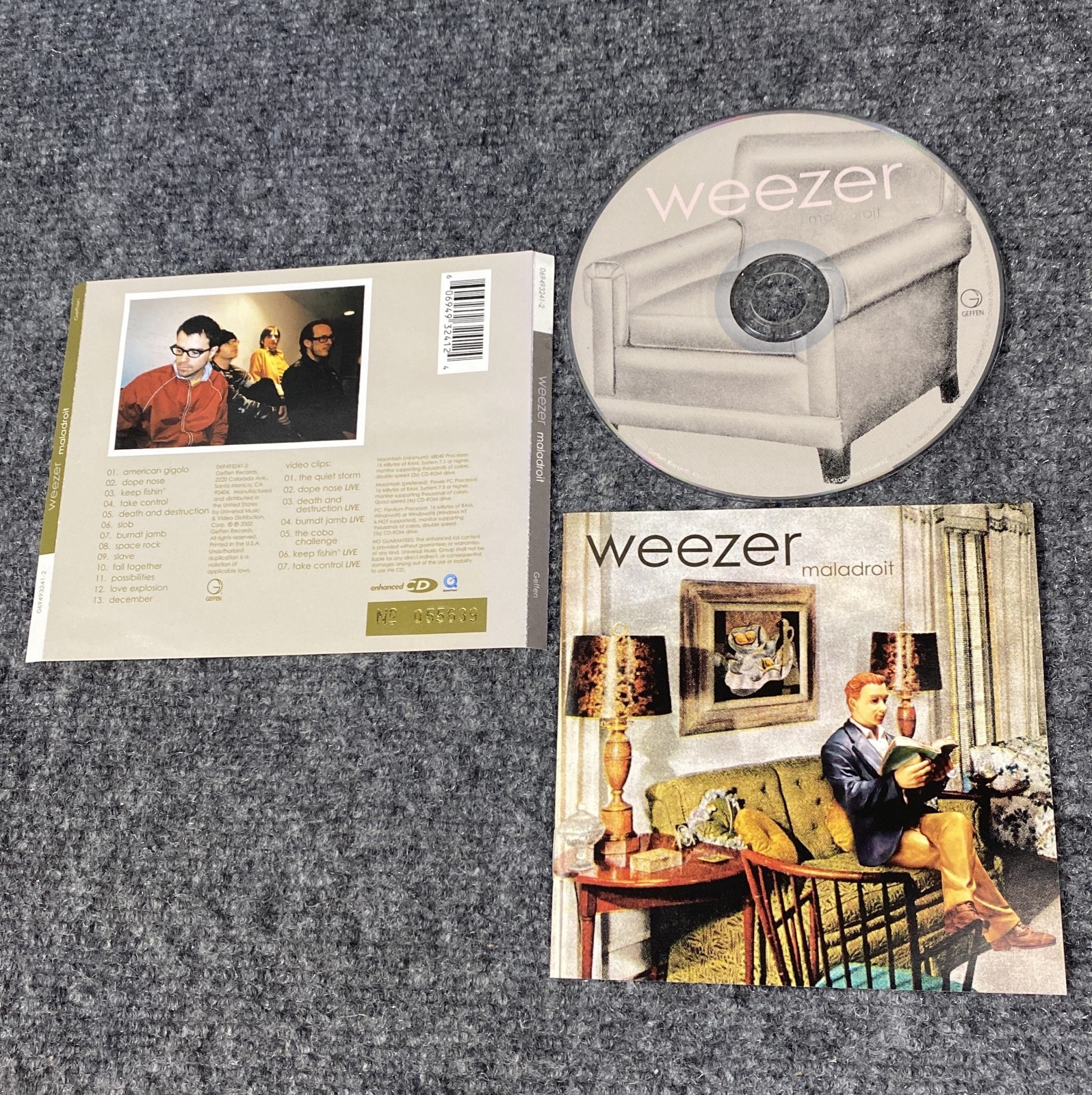 Weezer Maladroit CD 2002 Geffen Enhanced Ltd Numbered FreeShip NoCase Dope Nose