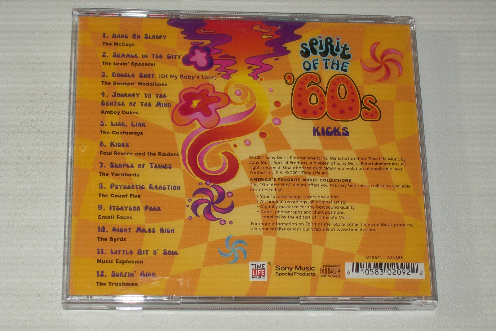 Spirit Of The '60s: Garage Kings+Rockin 60s+Kicks (CD, 2001 Time Life,3 CD LOT)