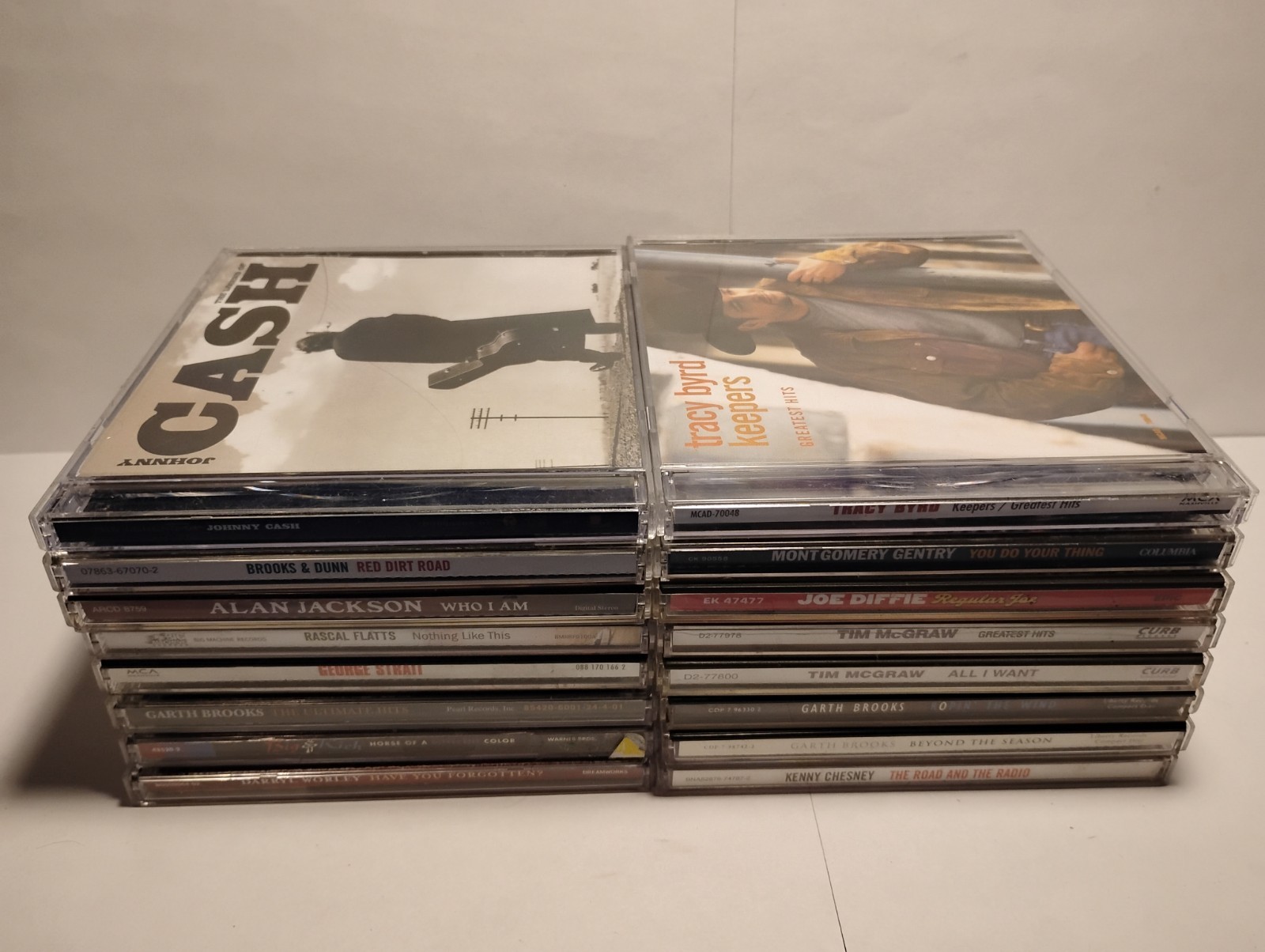 Country Music CD Lot of 16 Garth, Brooks, Johnny Cash, Tim McGraw & More.