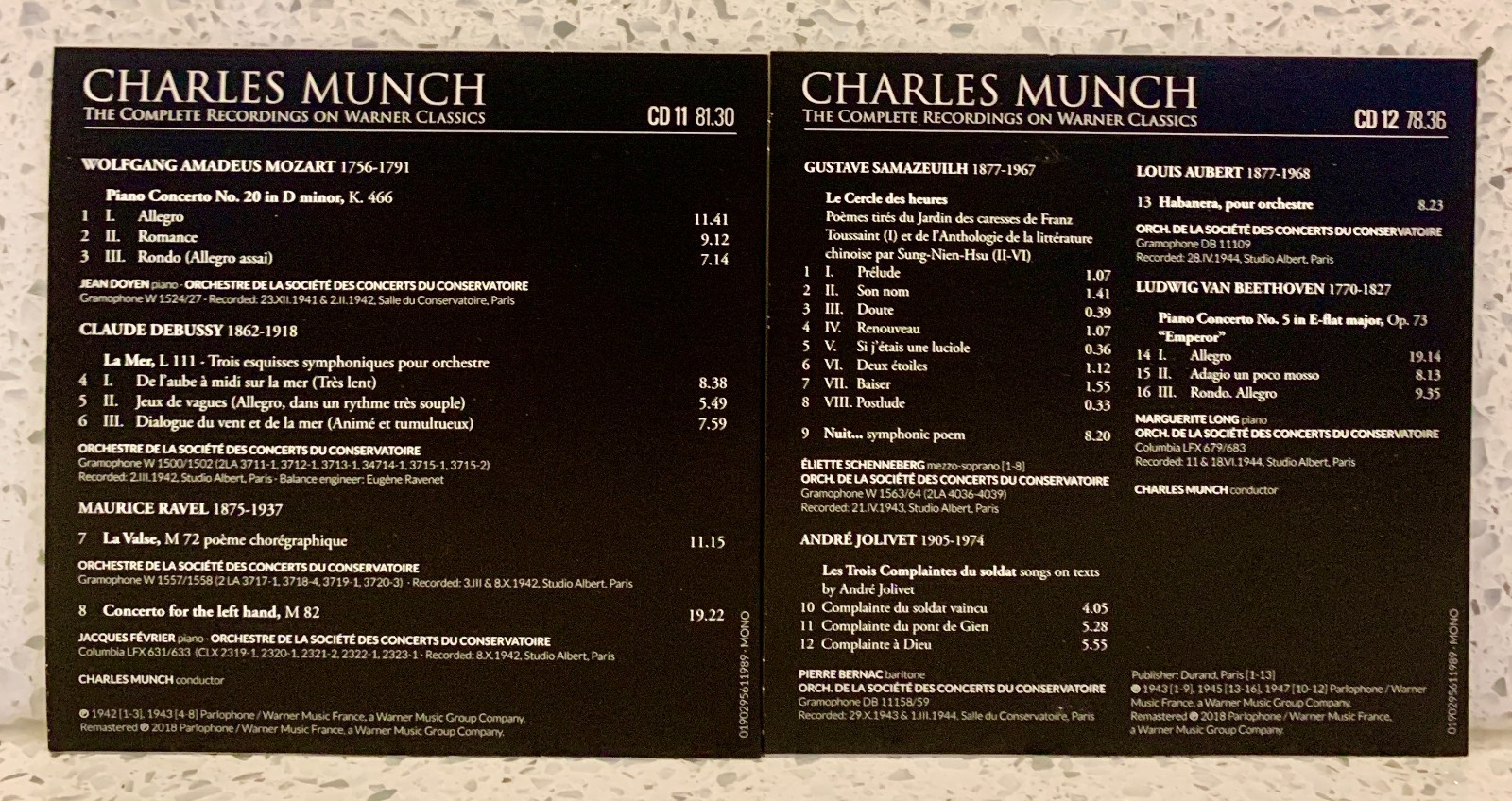 Charles Munch: The Complete Warner Recordings (13 discs, Warner Classics)