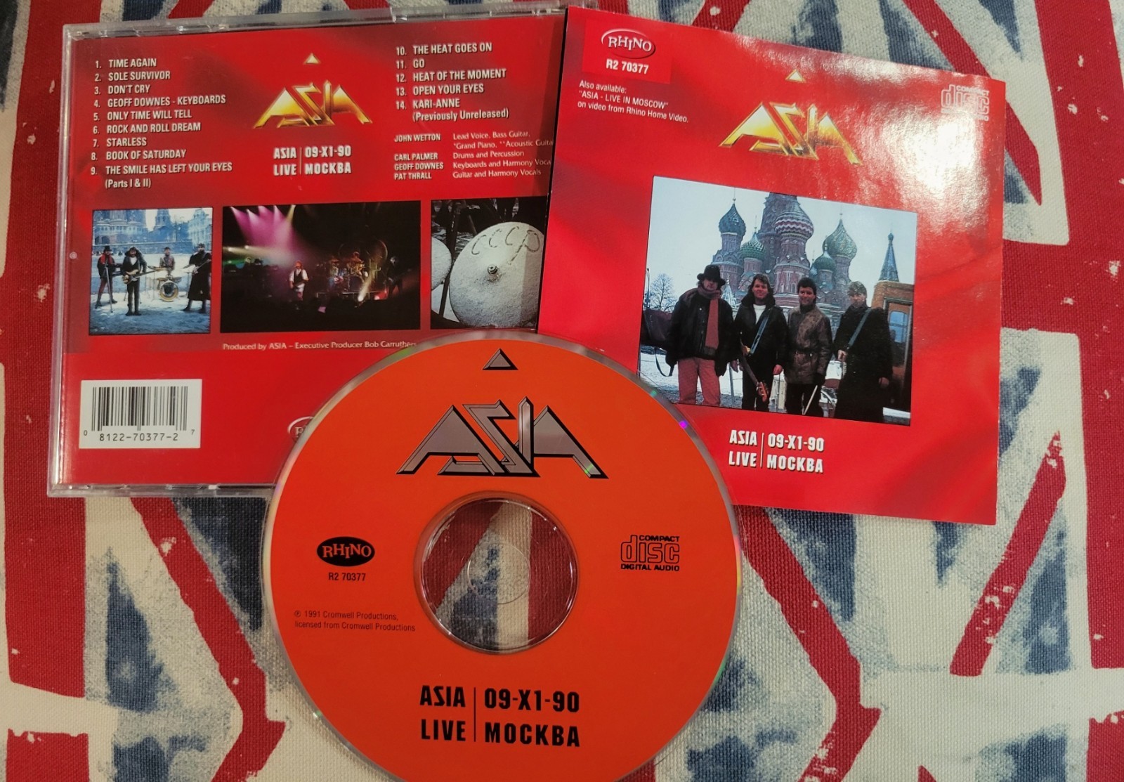 ASIA LIVE IN MOSCOW CD NM PROG RHINO 1991 CARL PALMER R2 70377 OUT OF PRINT