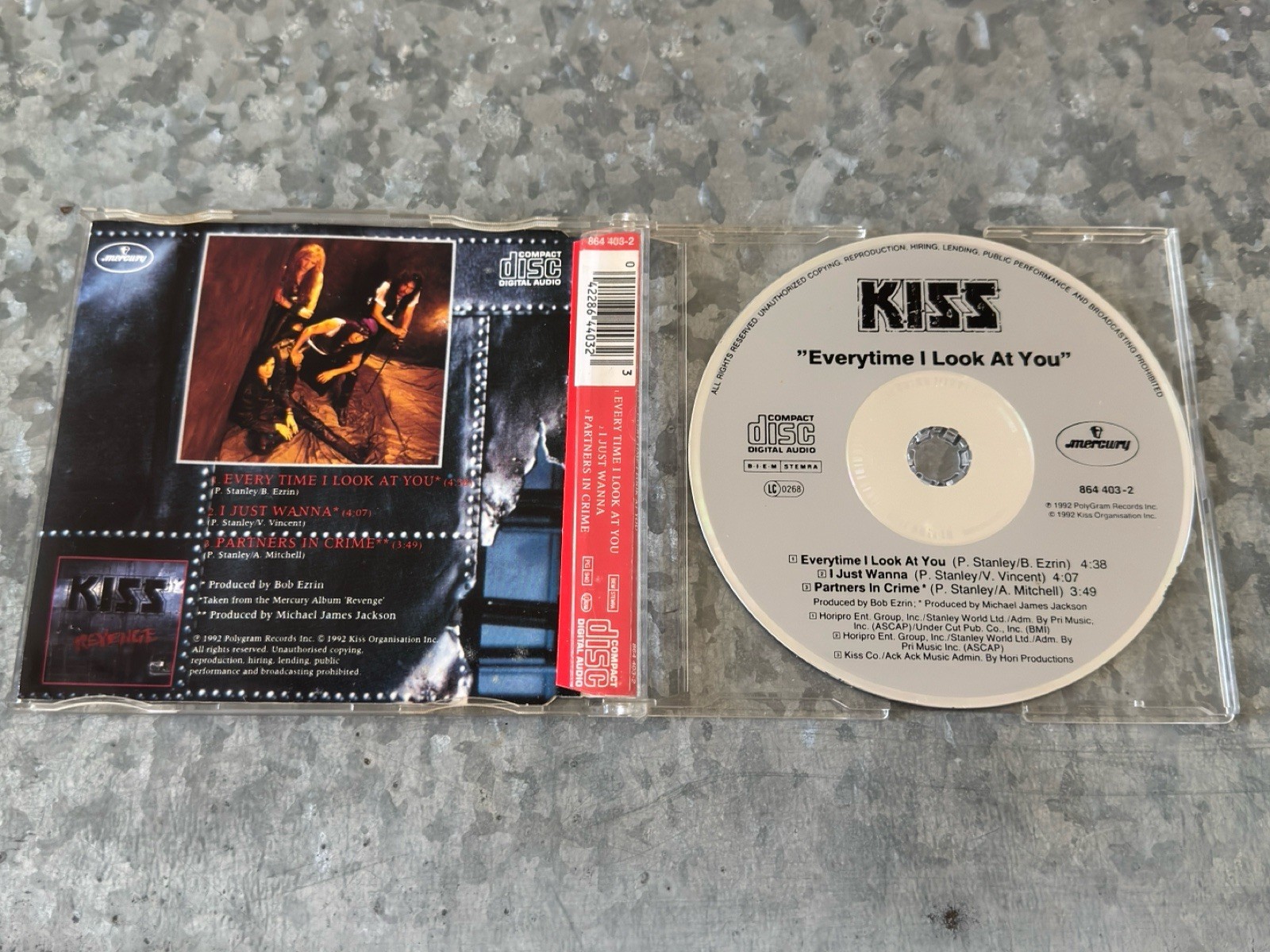 KISS - Every time I Look At You - German CD Single - Partner In Crime - Rare!